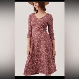 Pact Long Sleeve Fit & Flare MIDI